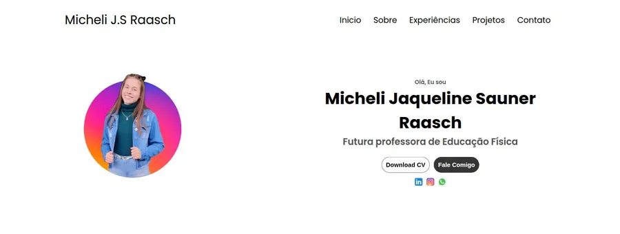 Screenshot of Client portfolio — Micheli Raasch